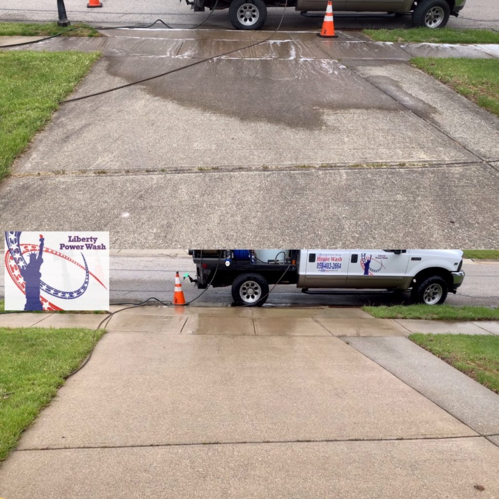 Excellent Driveway Cleaning In Kentucky Liberty Power Wash