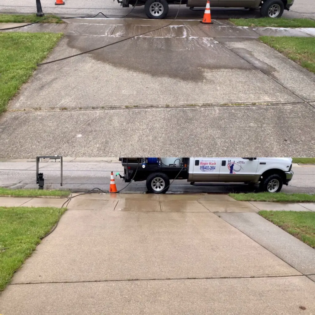 pressure wash your driveway