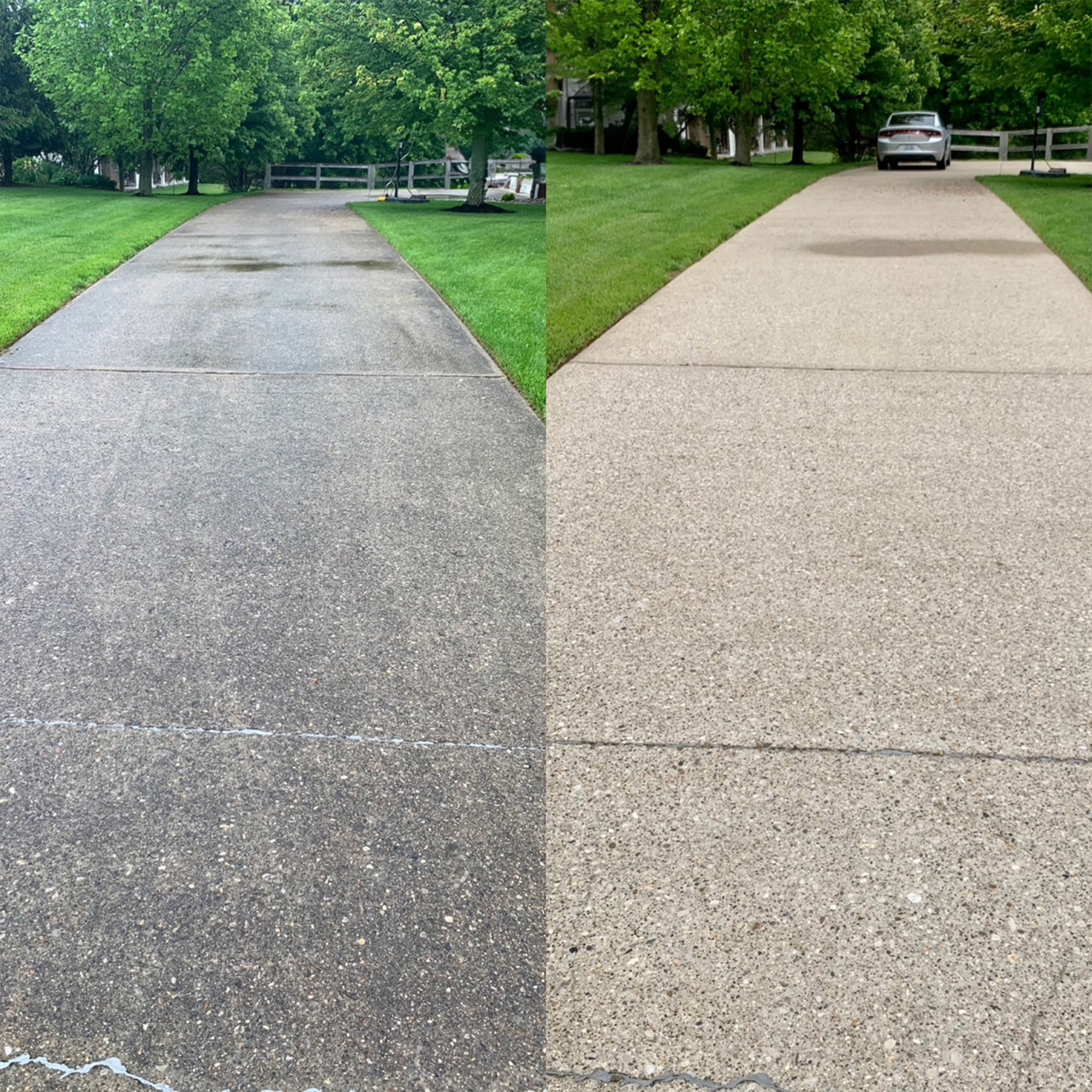 Driveway pressure washing Liberty Power Wash