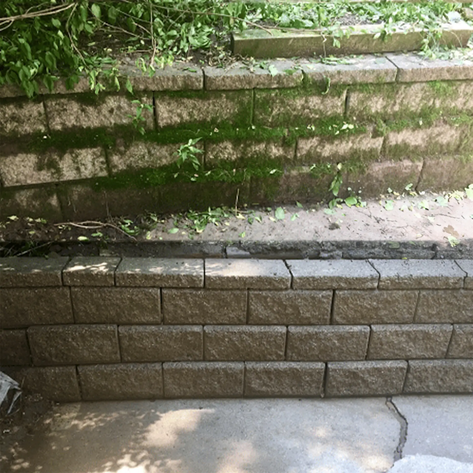 Retaining wall cleaning in Edgewood, KY