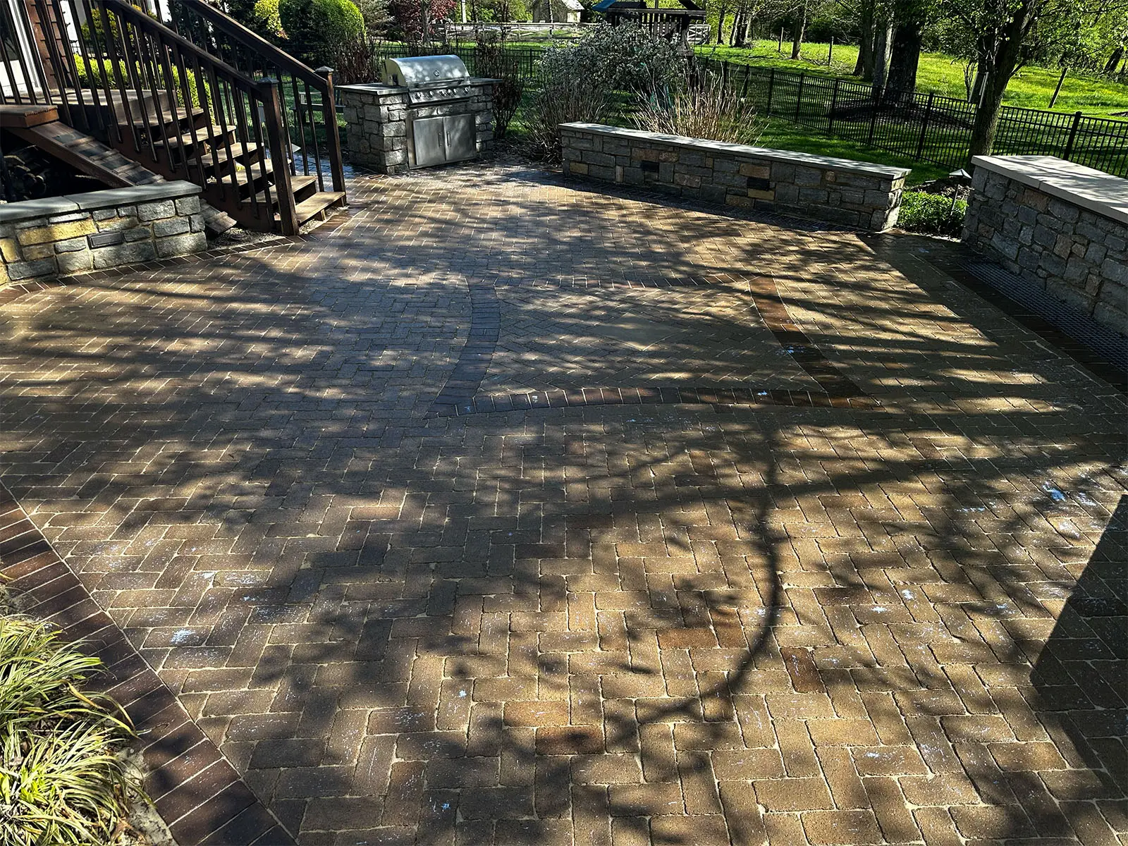 Patio Cleaning in Newport, KY Patio after pressure washing - clean restored patio by Liberty Power Wash