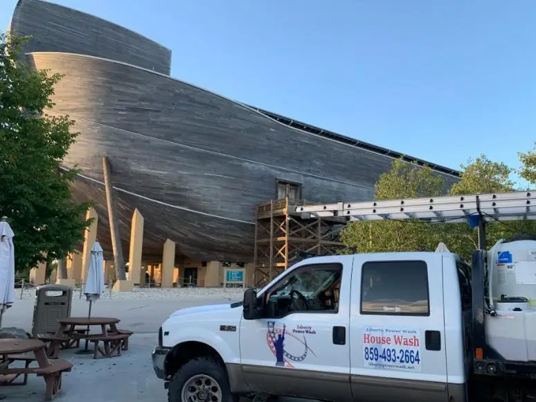Commercial Pressure Washing Liberty Power Wash commercial pressure washing truck at the Ark Encounter in Williamstown, KY