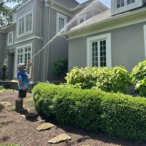 House Washing Soft washing a stucco home in Alexandria, KY