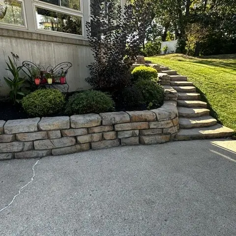 Concrete Sealing Retaining wall before sealing in Norwood, OH