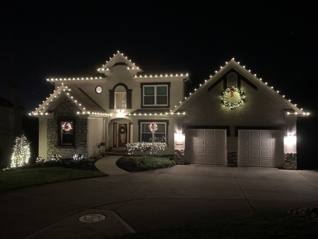 Christmas light installation in Miami Heights, OH by Liberty Power Wash